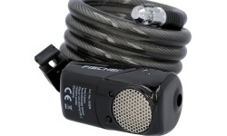 Zapięcie rowerowe Fischer Alarm // z alarmem 110 dB, linkowe, na klucz, 12 x 1200 mm