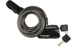 Zapięcie rowerowe Fischer Alarm // z alarmem 110 dB, linkowe, na klucz, 12 x 1200 mm
