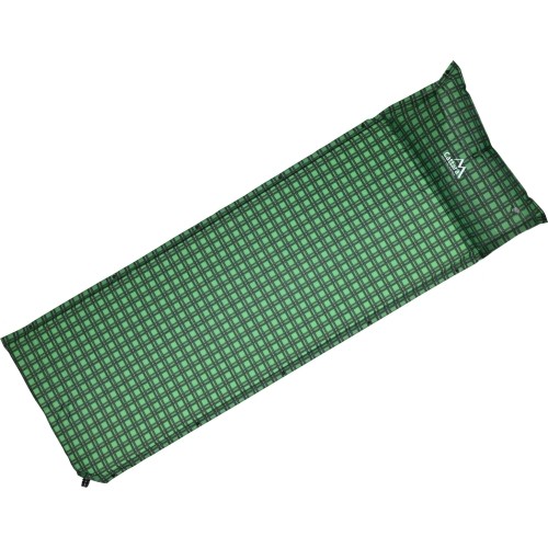 Materac samopompujący 190x60x3,8cm z poduszką KILT zielony