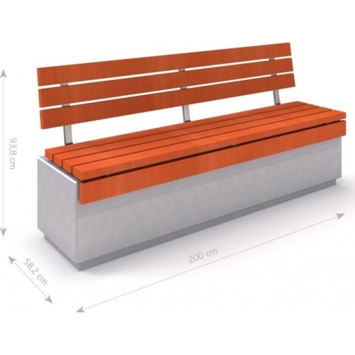Betonowa ławka Inter-Play Deco 1