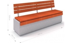 Betonowa ławka Inter-Play Deco 1