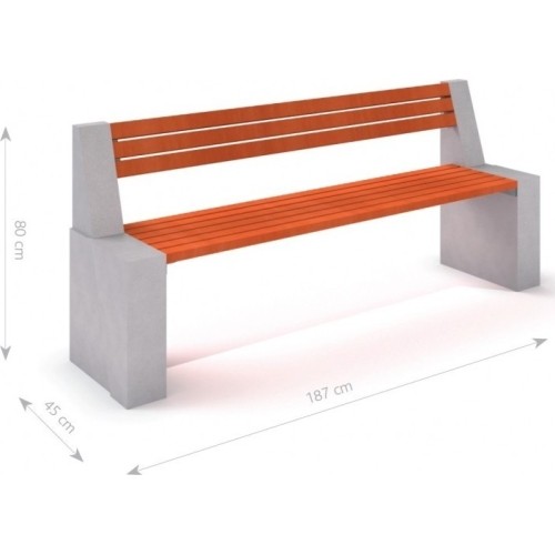Ławka z białego betonu Inter-Play Deco 9