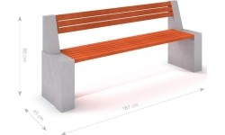 Ławka z białego betonu Inter-Play Deco 9