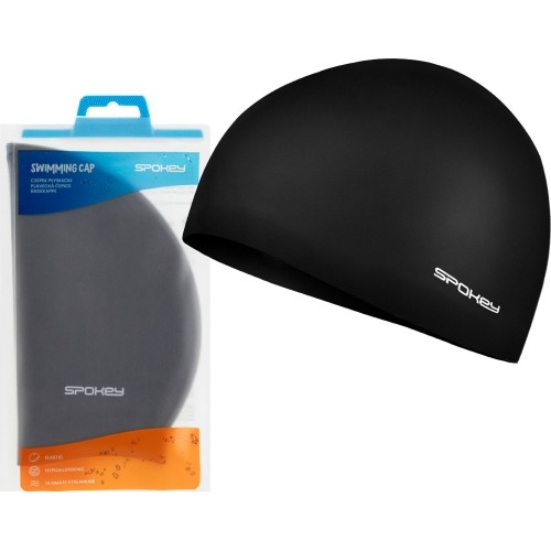 Silikonowy czepek pływacki czarny Spokey SUMMER CUP