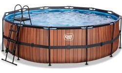 Basen EXIT Wood ø450 x 122 cm z pompą i filtrem