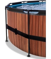 Basen EXIT Wood ø450 x 122 cm z pompą i filtrem