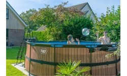 Basen EXIT Wood ø450 x 122 cm z pompą i filtrem