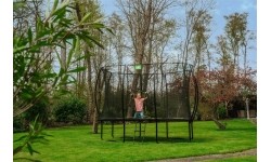 Trampolina z siatką Exit Silhouette 244x366cm - Czarna