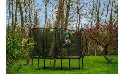 Trampolina z siatką Exit Silhouette 244x366cm - Czarna