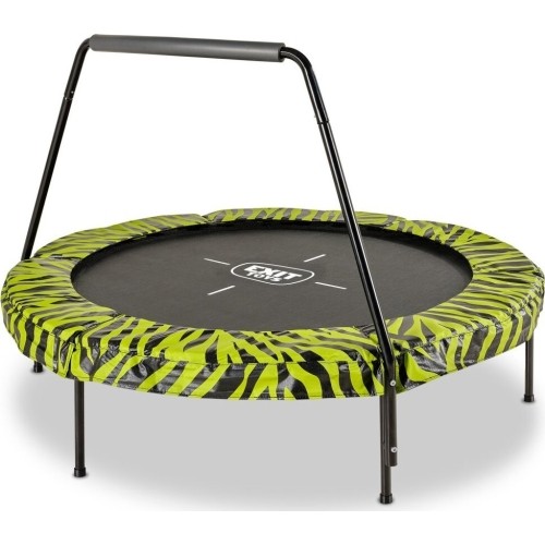 Trampolina EXIT Tiggy Junior z drążkiem ø140 cm, czarno-zielona