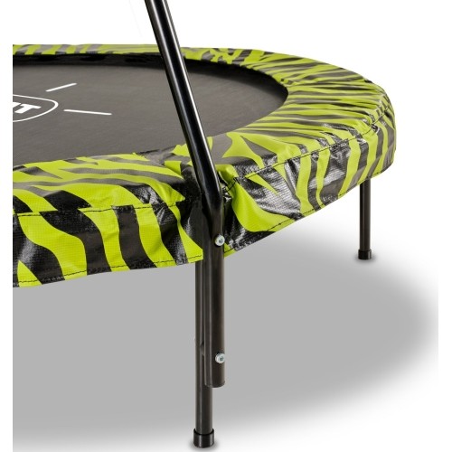 EXIT Tiggy Junior trampolina z drążkiem ø140cm - czarna/zielona