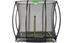 EXIT Silhouette trampolina ziemna 153x214cm z siatką zabezpieczającą - czarna
