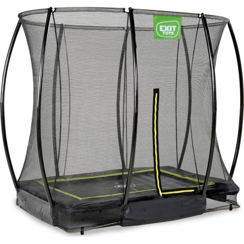 EXIT Silhouette trampolina ziemna 153x214cm z siatką zabezpieczającą - czarna