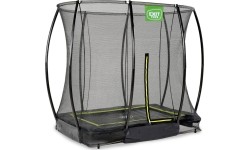EXIT Silhouette trampolina ziemna 153x214cm z siatką zabezpieczającą - czarna