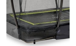 EXIT Silhouette trampolina ziemna 153x214cm z siatką zabezpieczającą - czarna