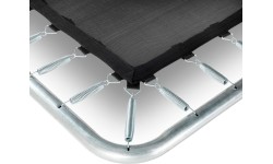 EXIT Silhouette trampolina ziemna 153x214cm z siatką zabezpieczającą - czarna