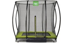 Trampolina naziemna EXIT Silhouette 153x214 cm z siatką ochronną, zielona
