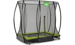 Trampolina naziemna EXIT Silhouette 153x214 cm z siatką ochronną, zielona