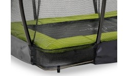Trampolina naziemna EXIT Silhouette 153x214 cm z siatką ochronną, zielona