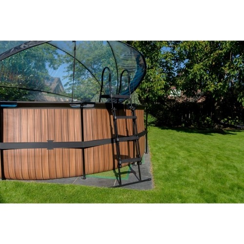 Drabinka basenowa EXIT do wysokości ramy 108-122cm - czarna