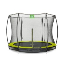 Trampolina gruntowa EXIT Silhouette ø305 cm z siatką ochronną – zielona