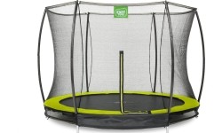 Trampolina gruntowa EXIT Silhouette ø305 cm z siatką ochronną – zielona