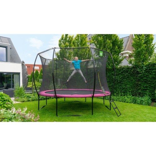 Trampolina okrągła Exir Silhouette 244cm - Różowa
