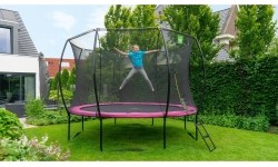 Trampolina okrągła Exir Silhouette 244cm - Różowa