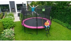Trampolina okrągła Exir Silhouette 244cm - Różowa