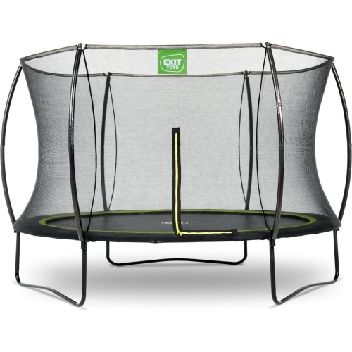 Trampolina EXIT Silhouette ø305 cm z siatką ochronną, czarna