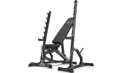 Zestaw MS8_2.0 | Dwustronnie regulowana ławka treningowa + wielopoziomowe stojaki (2 sztuki) - Marbo Sport