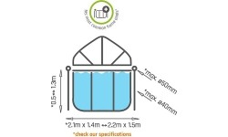 Markiza basenowa EXIT 220x150cm