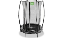 Trampolina EXIT Tiggy junior z zabezpieczeniem ø140cm - czarna/szara