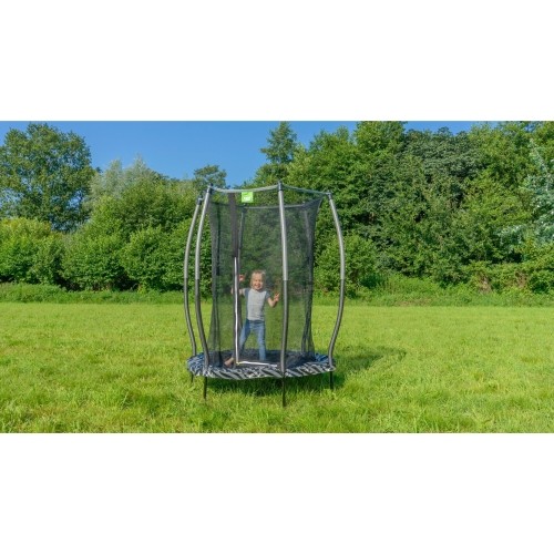 Trampolina EXIT Tiggy junior z zabezpieczeniem ø140cm - czarna/szara