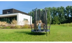 Trampolina EXIT Tiggy junior z zabezpieczeniem ø140cm - czarna/szara