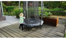 Trampolina EXIT Tiggy junior z zabezpieczeniem ø140cm - czarna/szara