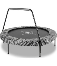 Trampolina EXIT Tiggy junior z drążkiem ø140cm – czarno-szara