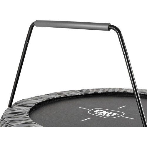 Trampolina EXIT Tiggy junior z drążkiem ø140cm - czarna/szara