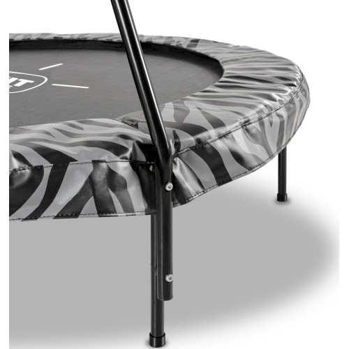 Trampolina EXIT Tiggy junior z drążkiem ø140cm - czarna/szara