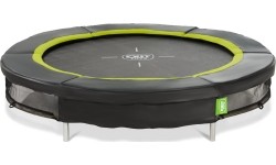 Trampolina sportowa gruntowa EXIT Silhouette ø183 cm – czarna