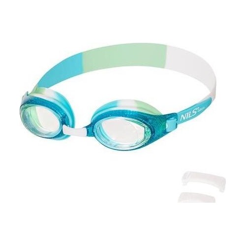 NQG870AF NIEBIESKIE JUNIORSKIE OKULARY PŁYWACKIE NILS AQUA
