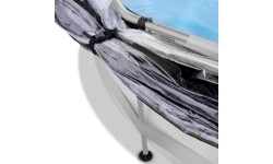 Basen EXIT Soft Grey ø360x76cm z pompą filtrującą i kopułą - szary