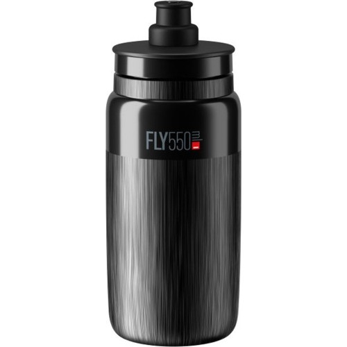 Butelka Elite FLY TEX czarna, szare logo 550ml
