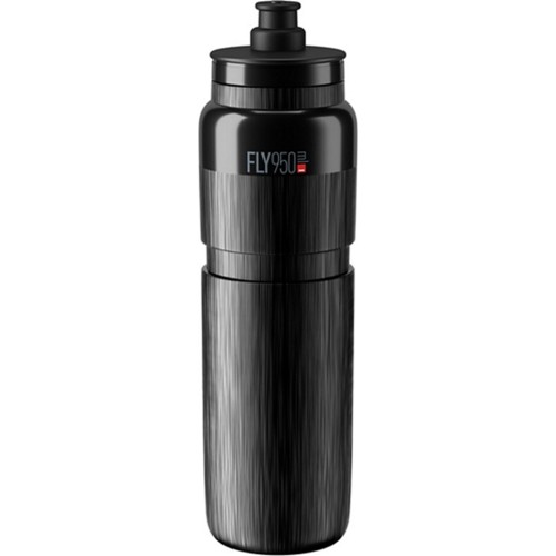 Butelka Elite FLY TEX czarna, szare logo 950 ml
