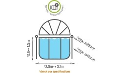 Markiza basenowa EXIT ø300cm