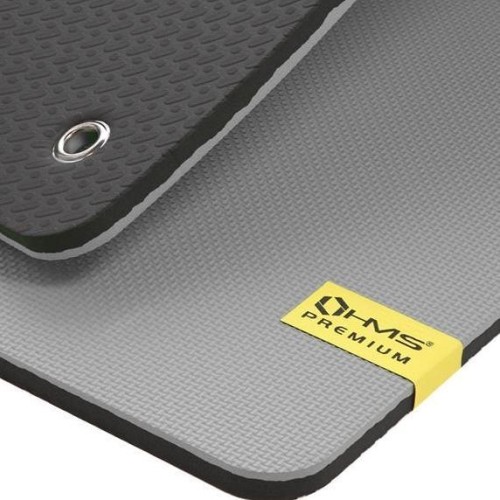 Mata fitness HMS Premium MFK08, 140x60cm, szaro-czarna