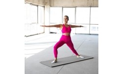 Mata fitness HMS Premium MFK08, 140x60cm, szaro-czarna