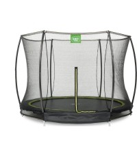 Trampolina gruntowa EXIT Silhouette ø305 cm z siatką ochronną, czarna