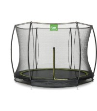 Trampolina gruntowa EXIT Silhouette ø244 cm z siatką ochronną – czarna