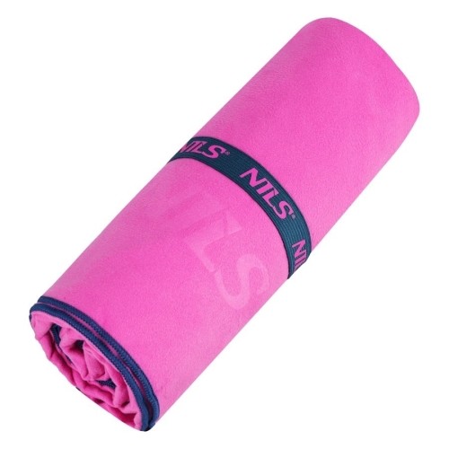 NCR13 PINK-DARK BLUE MICROFIBRE TOWEL 200x90 cm NILS CAMP